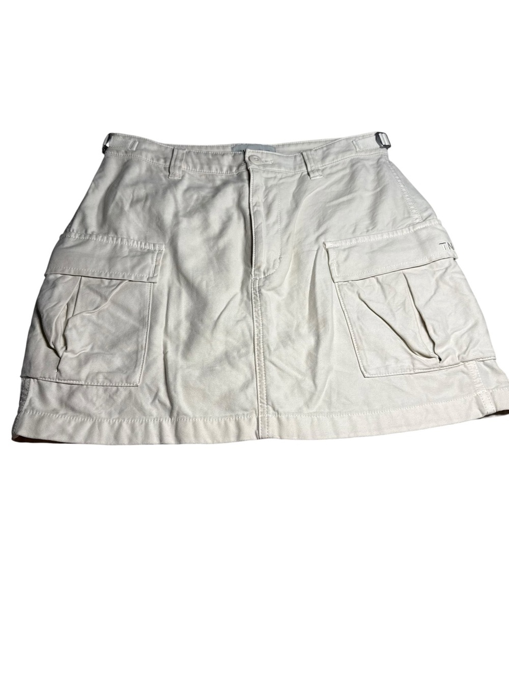 TNA Cream Cargo Mini Skirt